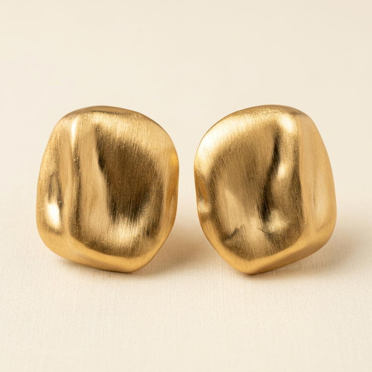 Close-up of brushed finish and sculpted rounded-square shape