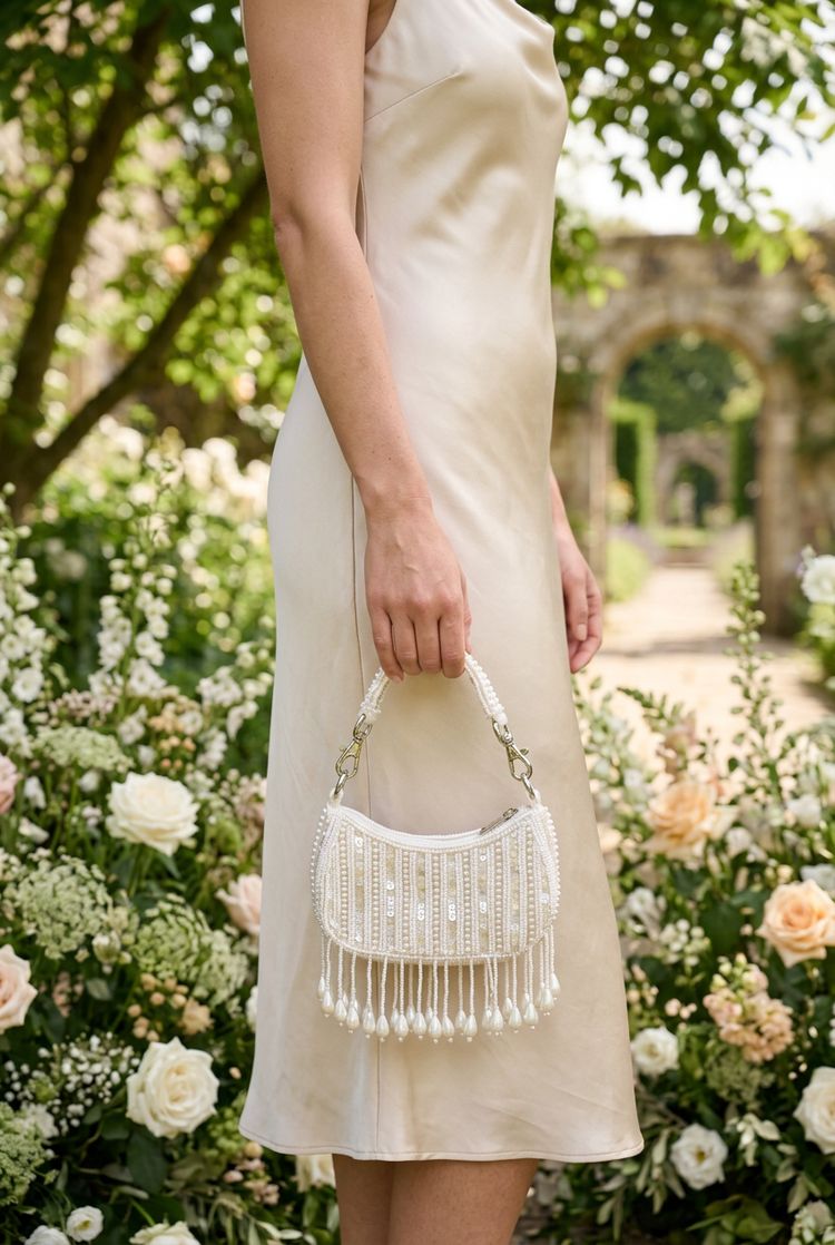 Pearl Rhythm Ivory, garden wedding styling